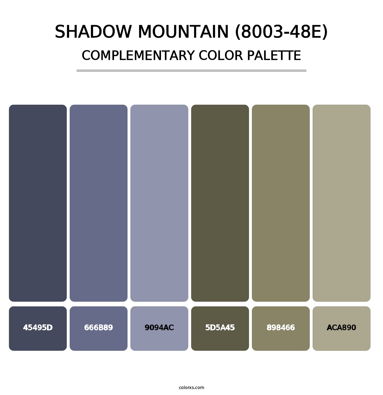 Shadow Mountain (8003-48E) - Complementary Color Palette