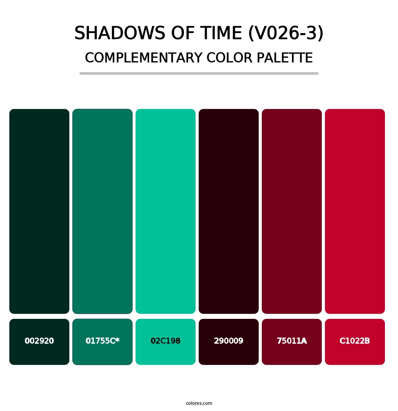 Shadows of Time (V026-3) - Complementary Color Palette