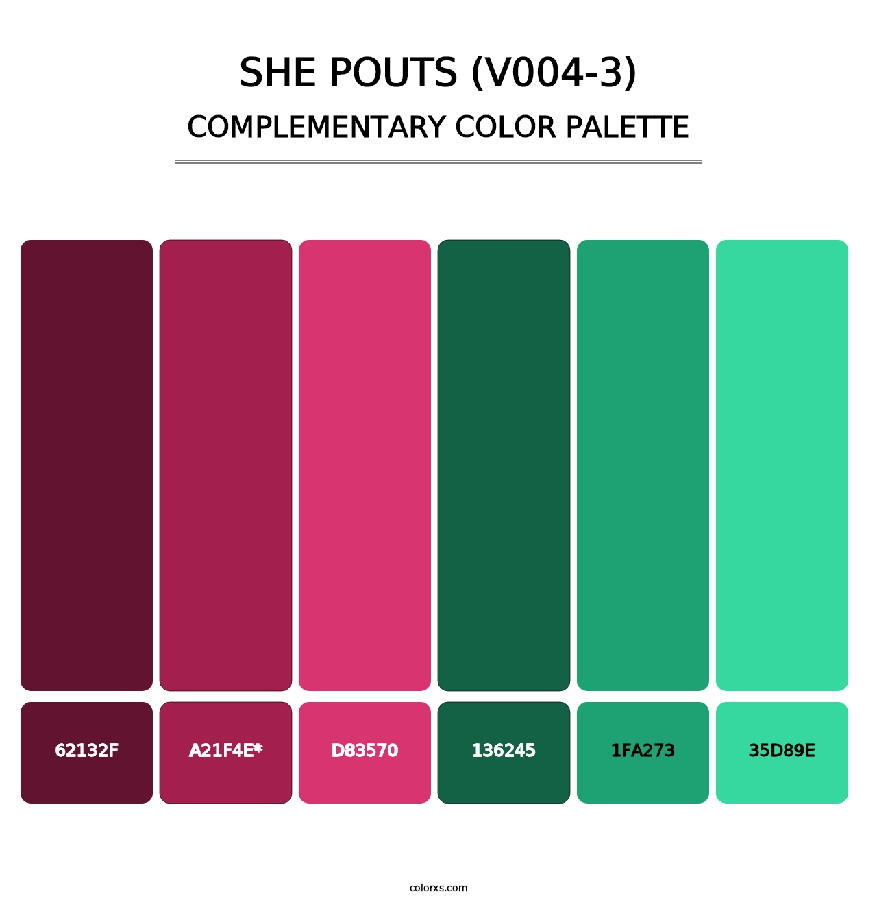 She Pouts (V004-3) - Complementary Color Palette