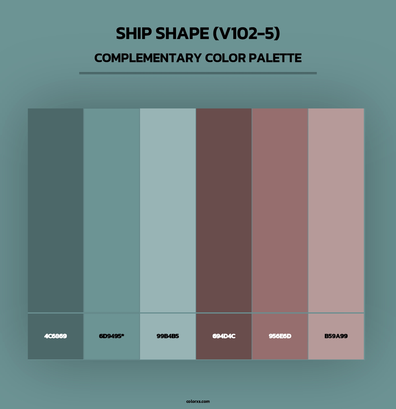 Ship Shape (V102-5) - Complementary Color Palette
