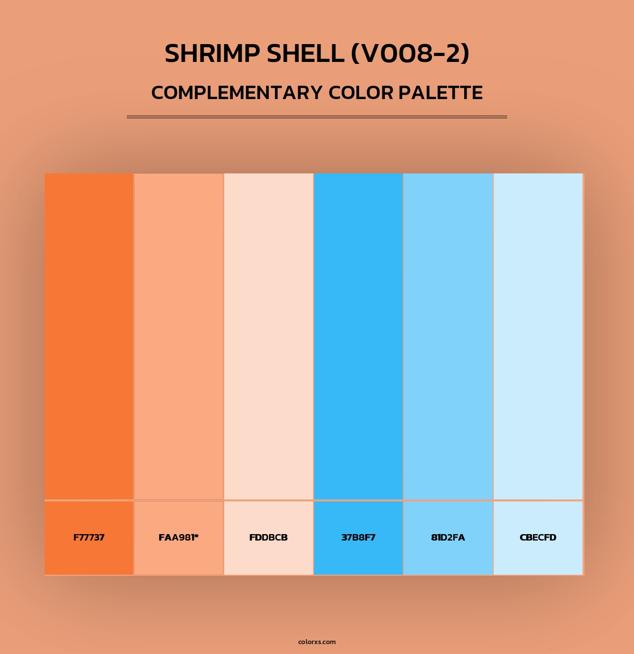 Shrimp Shell (V008-2) - Complementary Color Palette