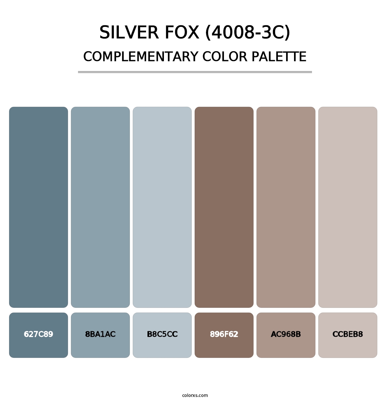 Silver Fox (4008-3C) - Complementary Color Palette