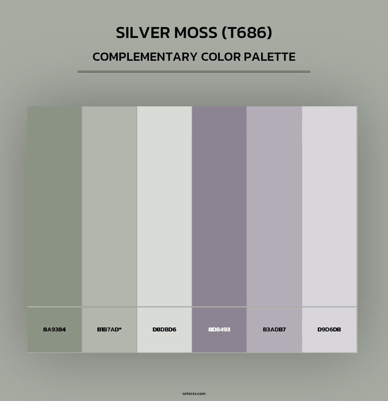 Silver Moss (T686) - Complementary Color Palette