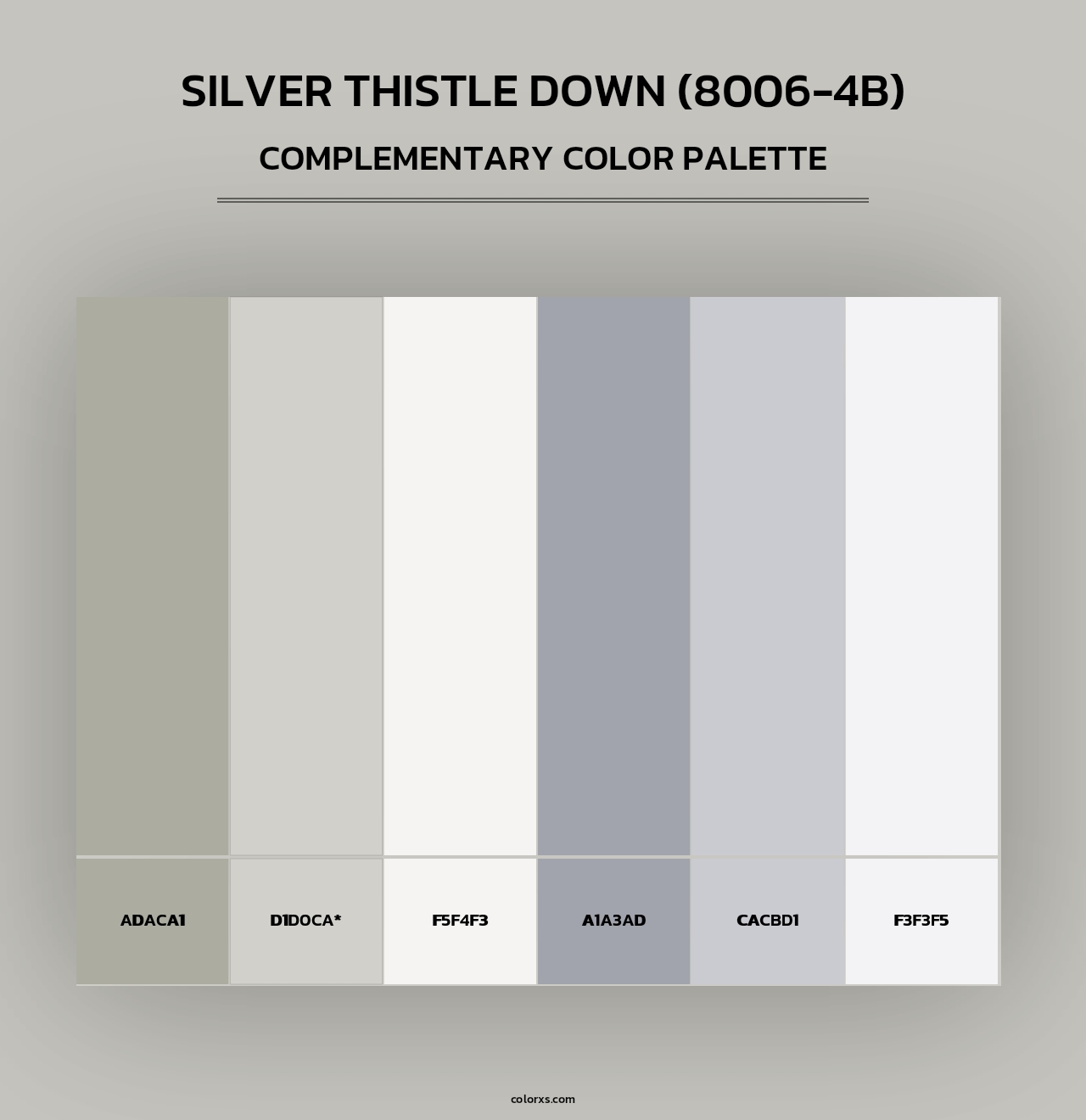 Silver Thistle Down (8006-4B) - Complementary Color Palette