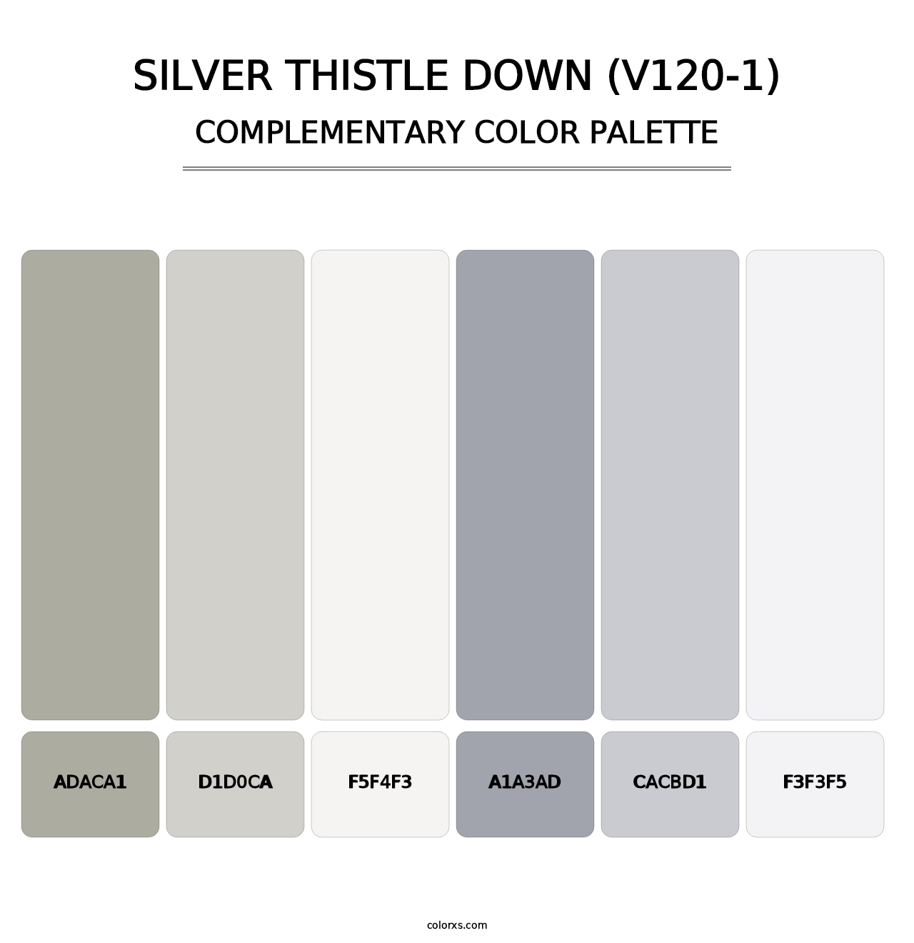 Silver Thistle Down (V120-1) - Complementary Color Palette