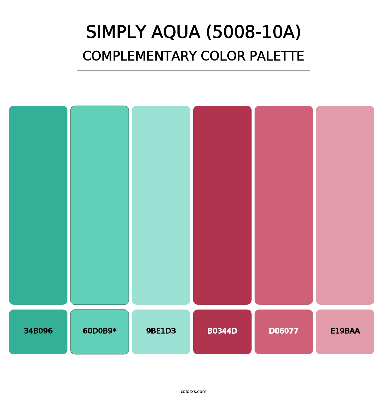 Simply Aqua (5008-10A) - Complementary Color Palette