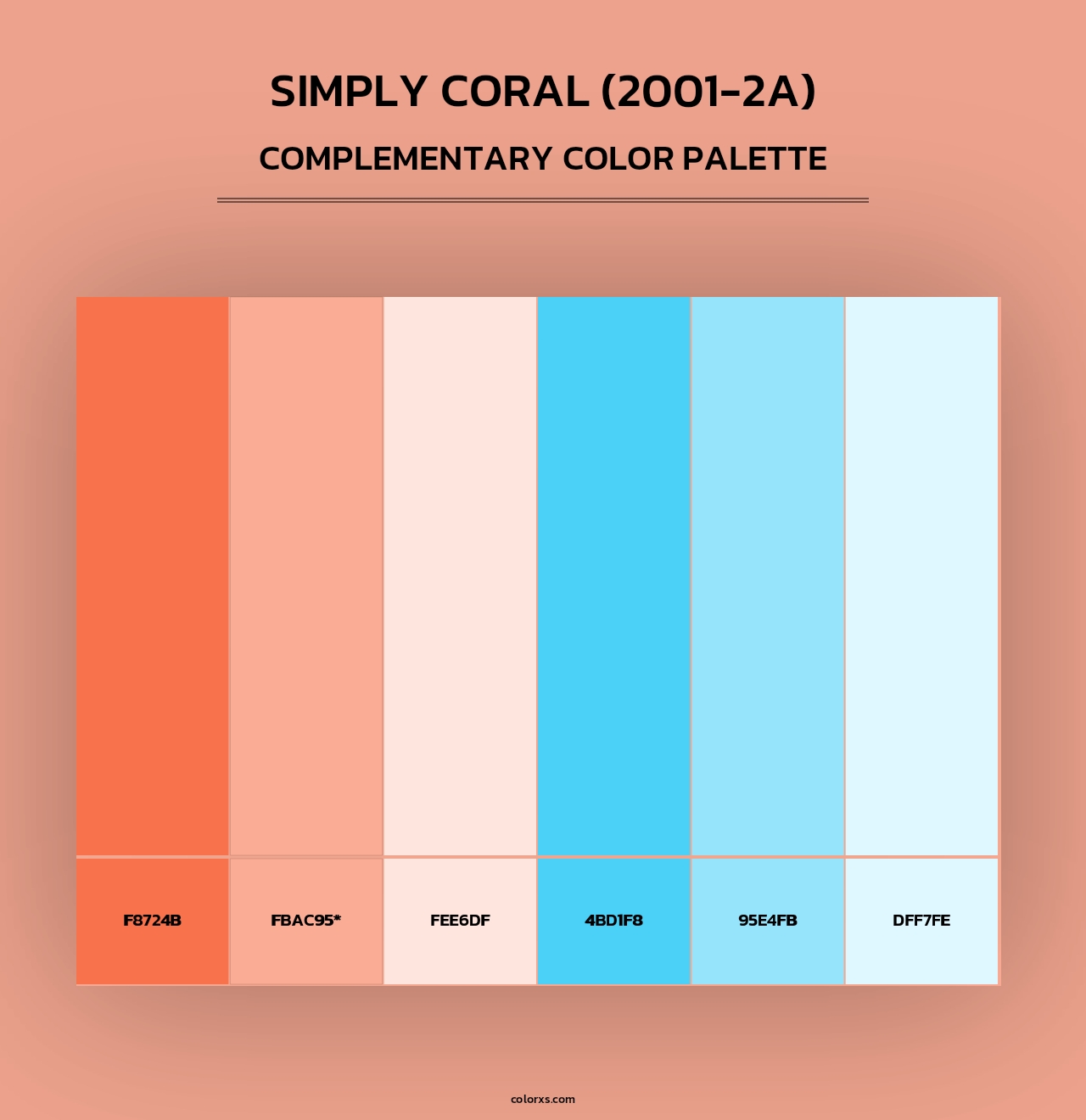 Simply Coral (2001-2A) - Complementary Color Palette
