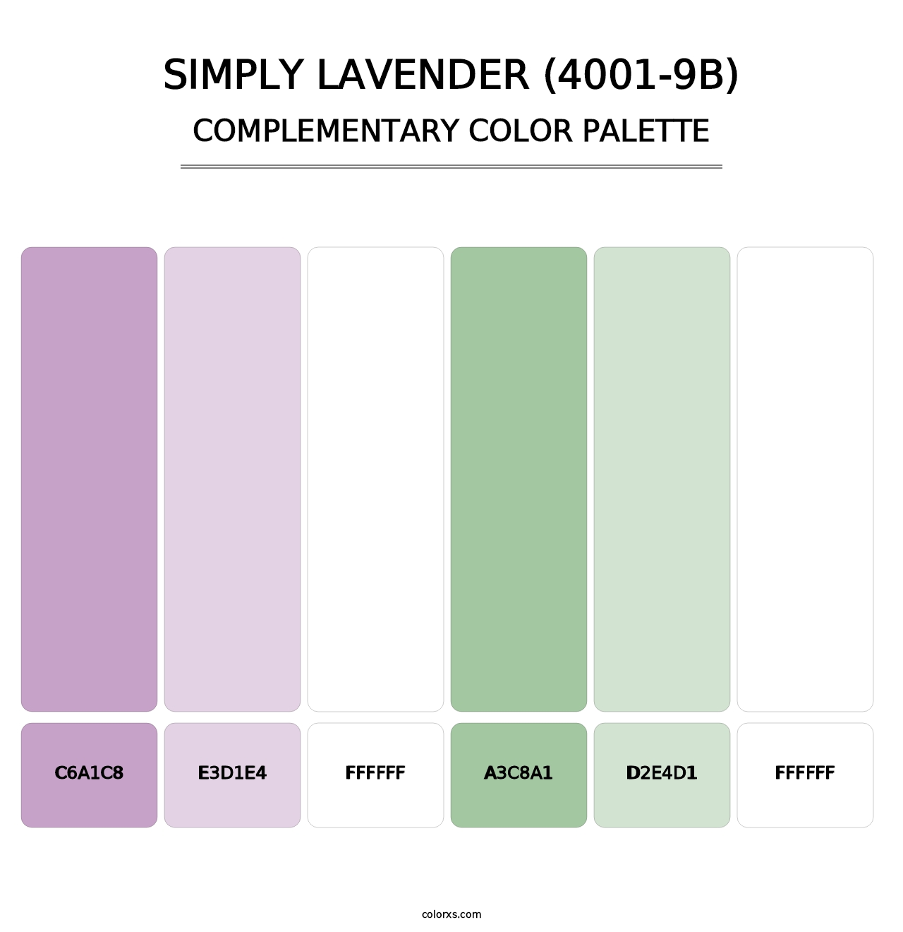 Simply Lavender (4001-9B) - Complementary Color Palette