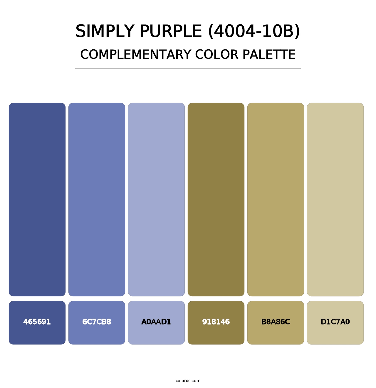 Simply Purple (4004-10B) - Complementary Color Palette