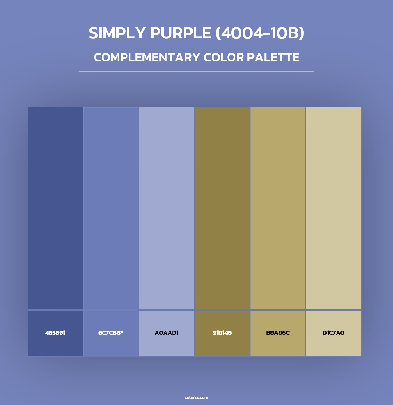 Simply Purple (4004-10B) - Complementary Color Palette