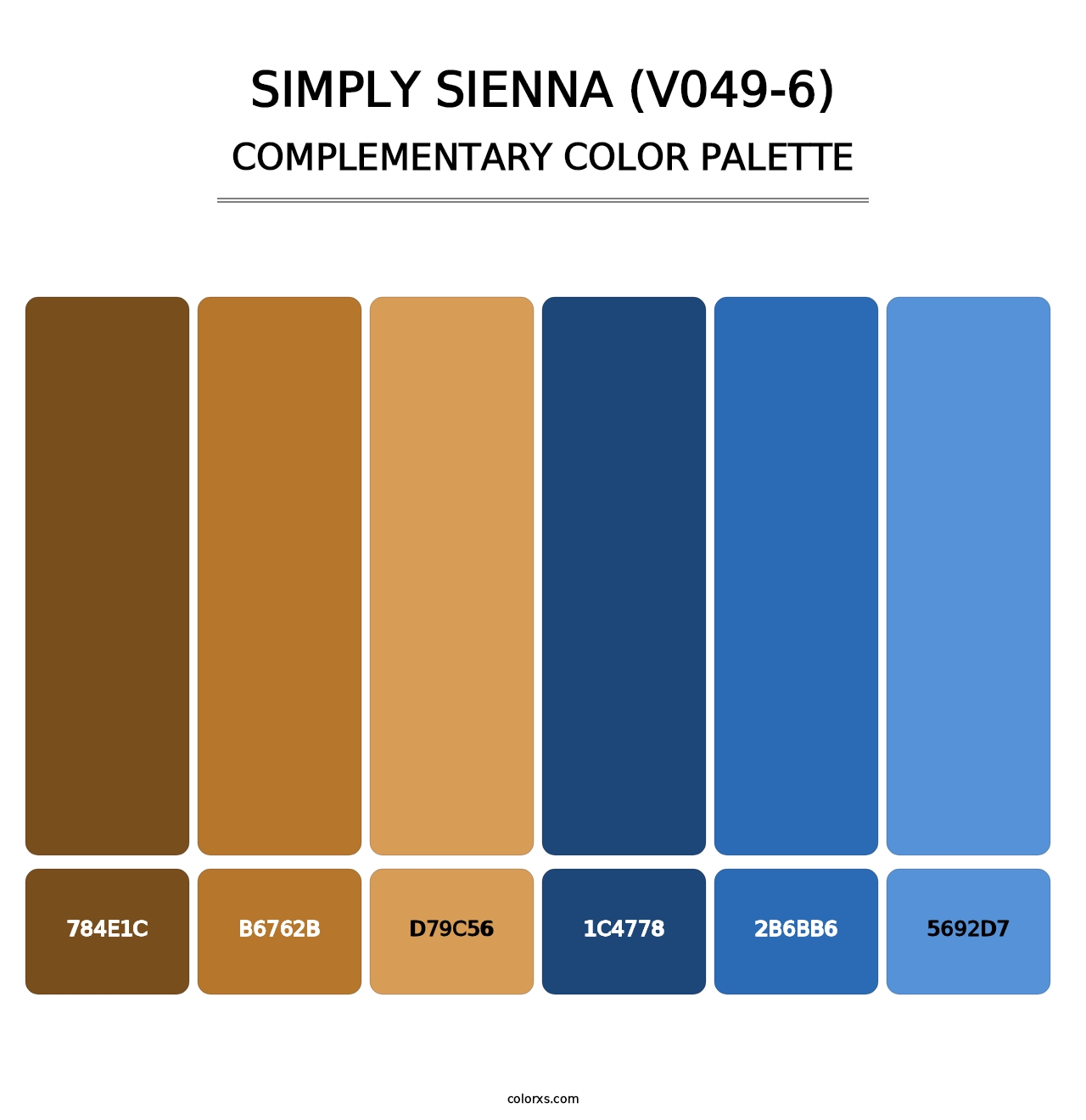 Simply Sienna (V049-6) - Complementary Color Palette