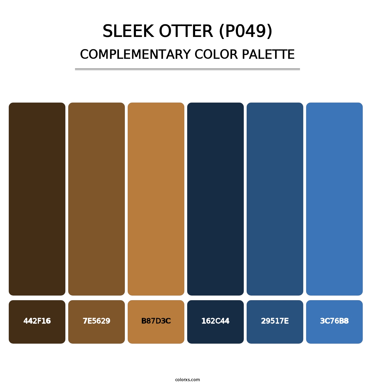 Sleek Otter (P049) - Complementary Color Palette