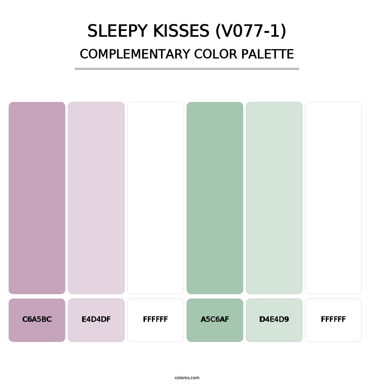Sleepy Kisses (V077-1) - Complementary Color Palette