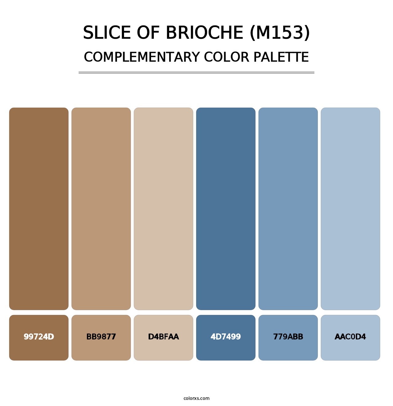 Slice of Brioche (M153) - Complementary Color Palette