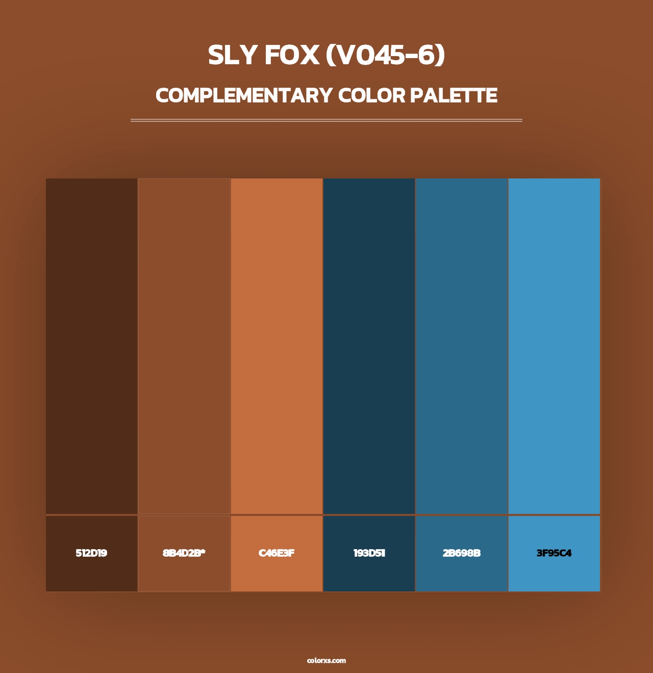 Sly Fox (V045-6) - Complementary Color Palette