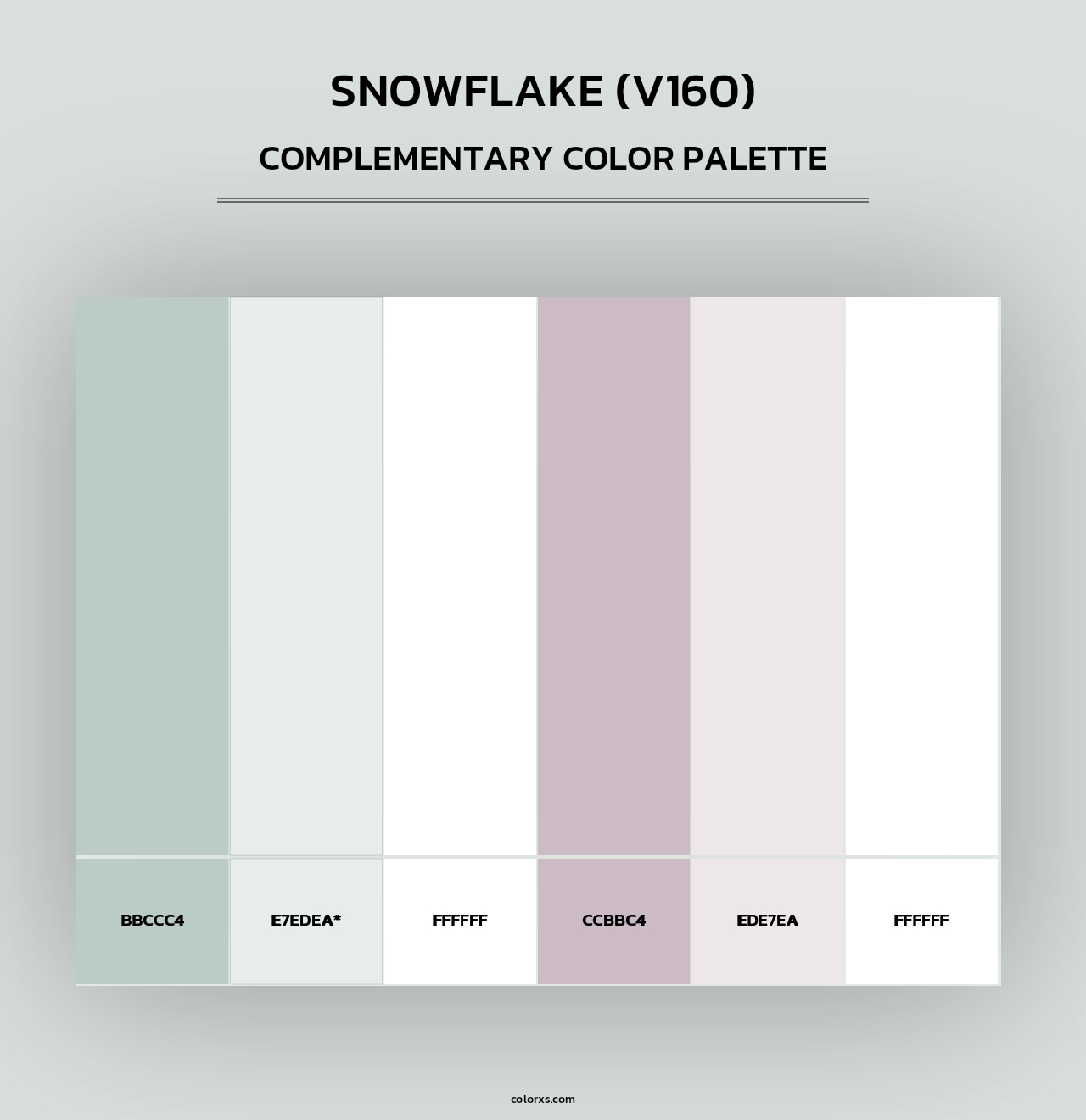 Snowflake (V160) - Complementary Color Palette