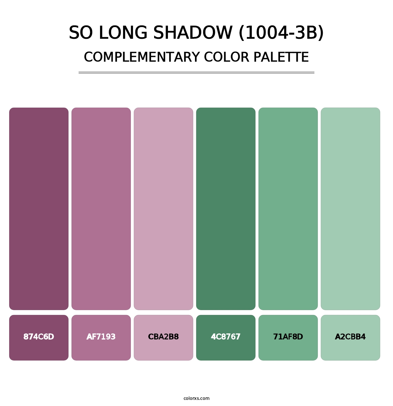 So Long Shadow (1004-3B) - Complementary Color Palette