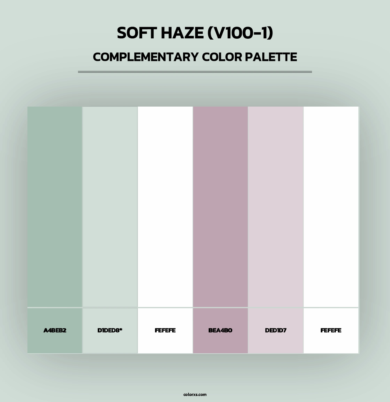 Soft Haze (V100-1) - Complementary Color Palette