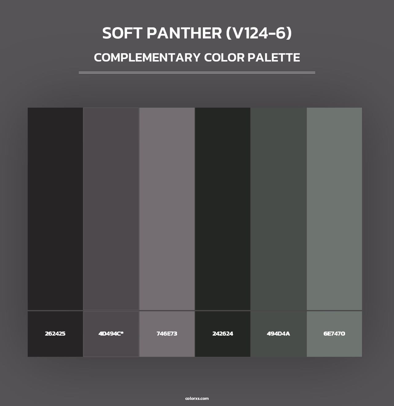 Soft Panther (V124-6) - Complementary Color Palette