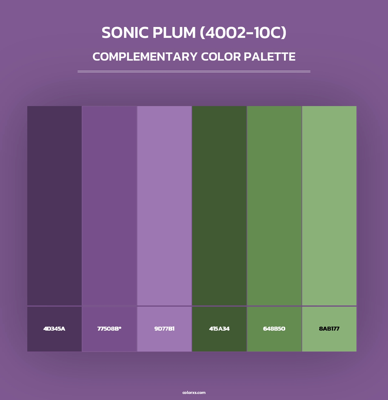 Sonic Plum (4002-10C) - Complementary Color Palette