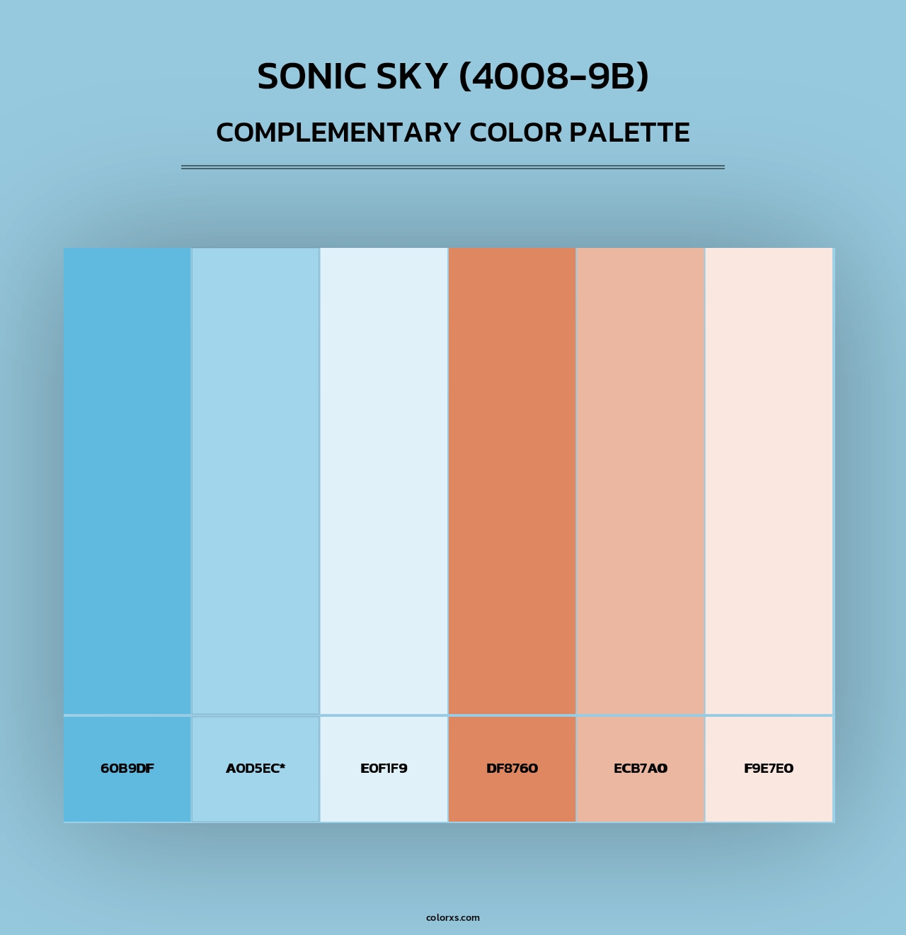 Sonic Sky (4008-9B) - Complementary Color Palette