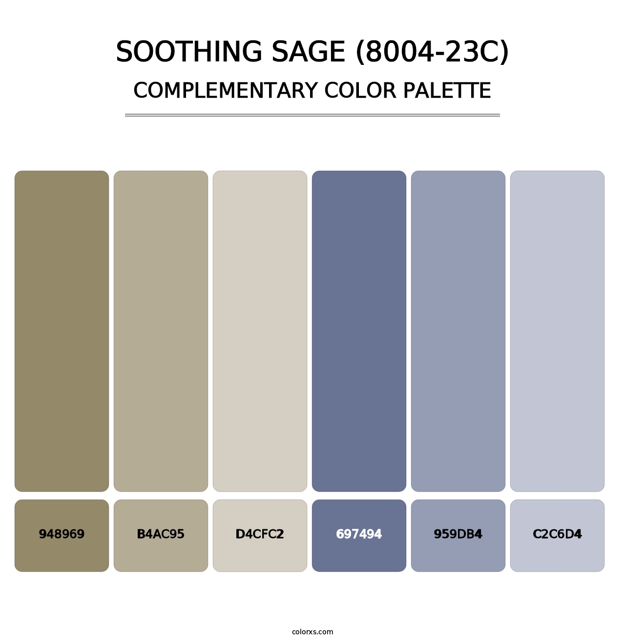 Soothing Sage (8004-23C) - Complementary Color Palette