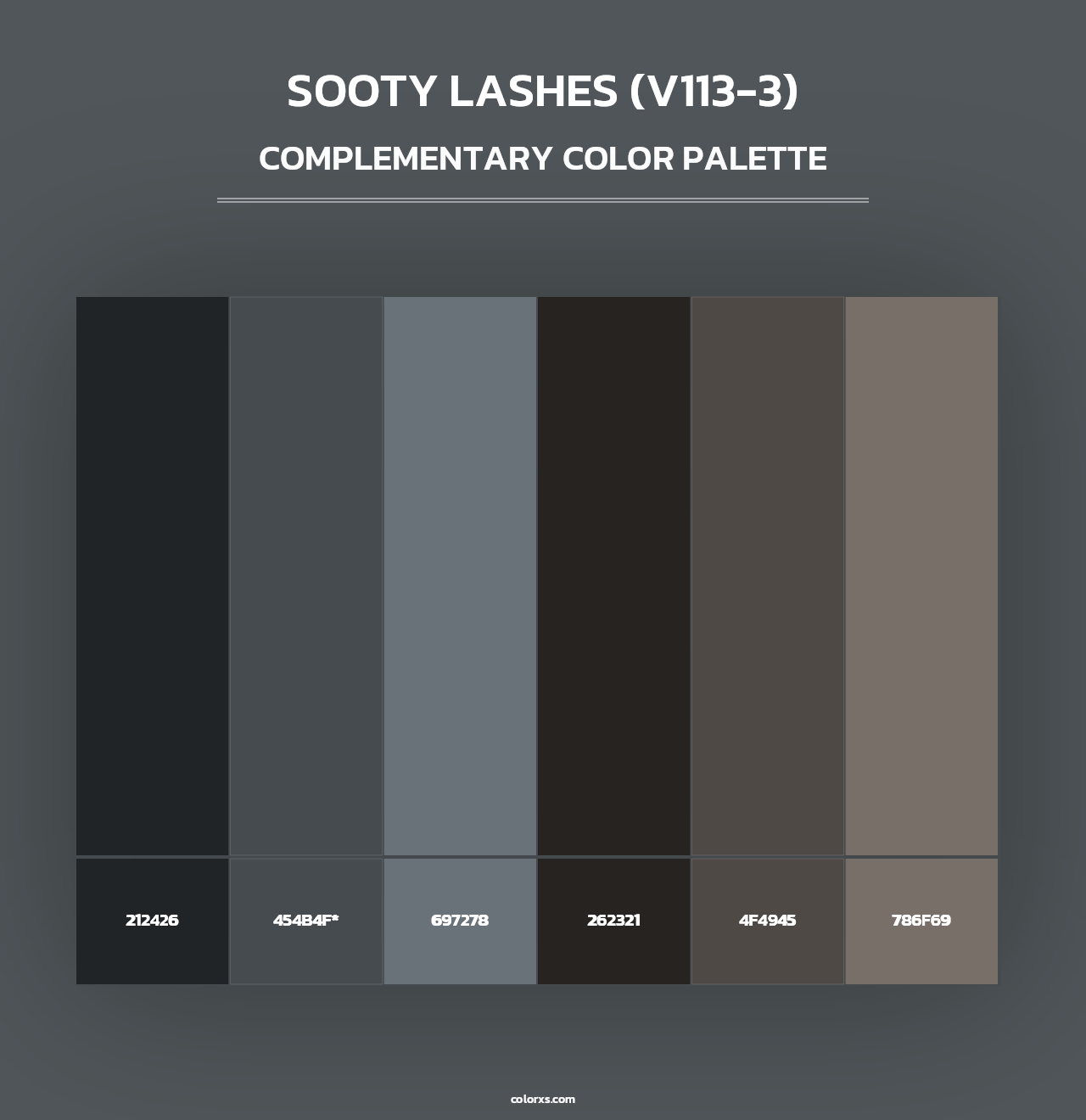 Sooty Lashes (V113-3) - Complementary Color Palette
