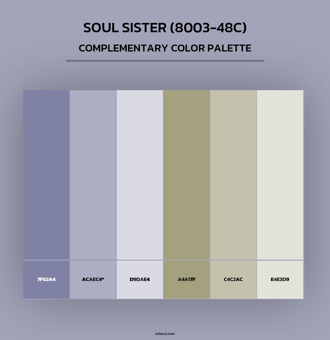 Soul Sister (8003-48C) - Complementary Color Palette