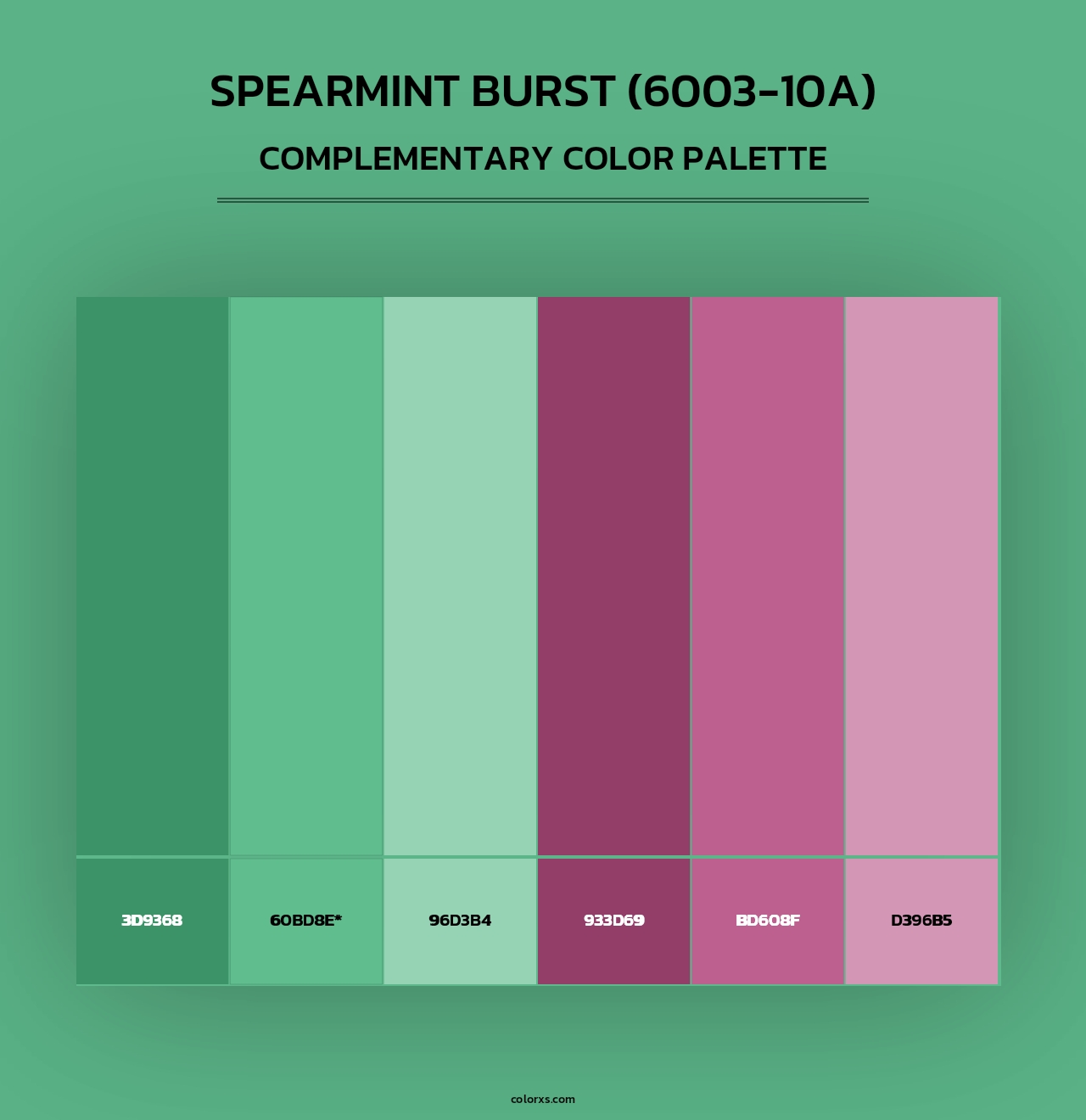 Spearmint Burst (6003-10A) - Complementary Color Palette