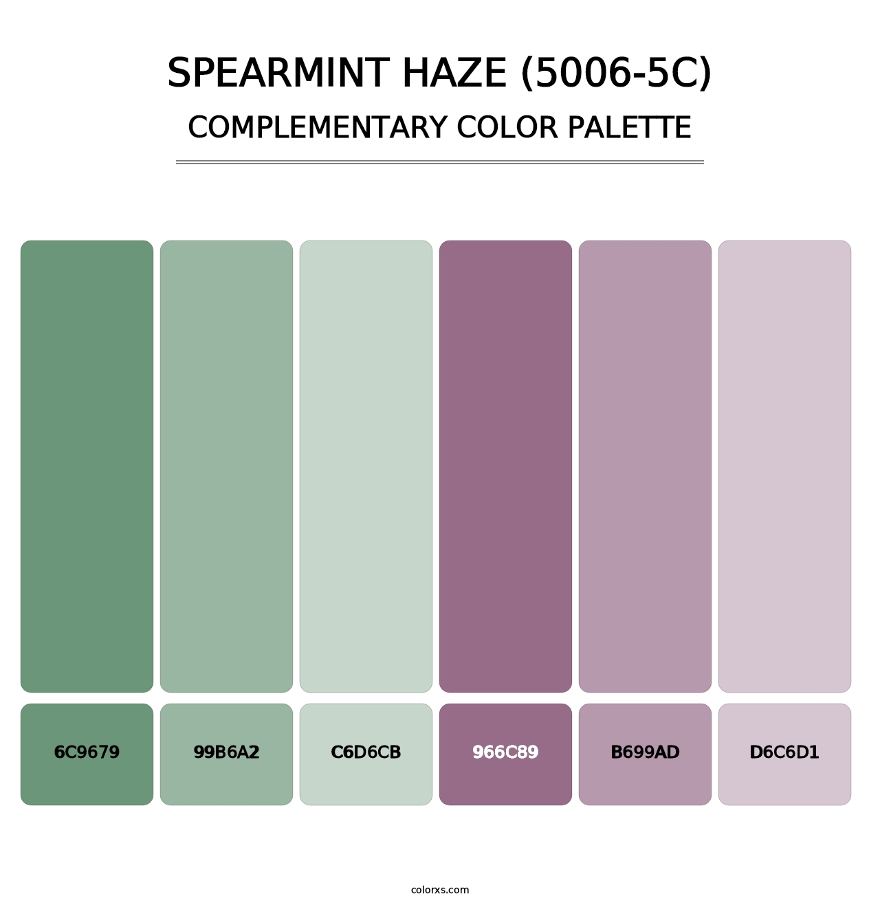Spearmint Haze (5006-5C) - Complementary Color Palette