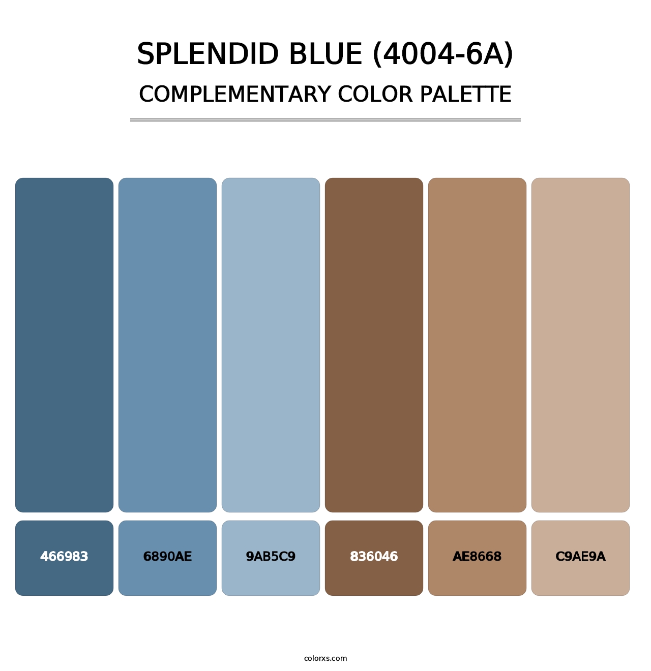 Splendid Blue (4004-6A) - Complementary Color Palette
