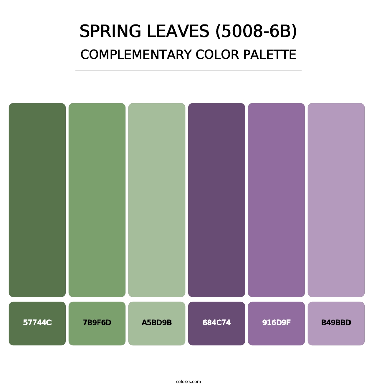 Spring Leaves (5008-6B) - Complementary Color Palette