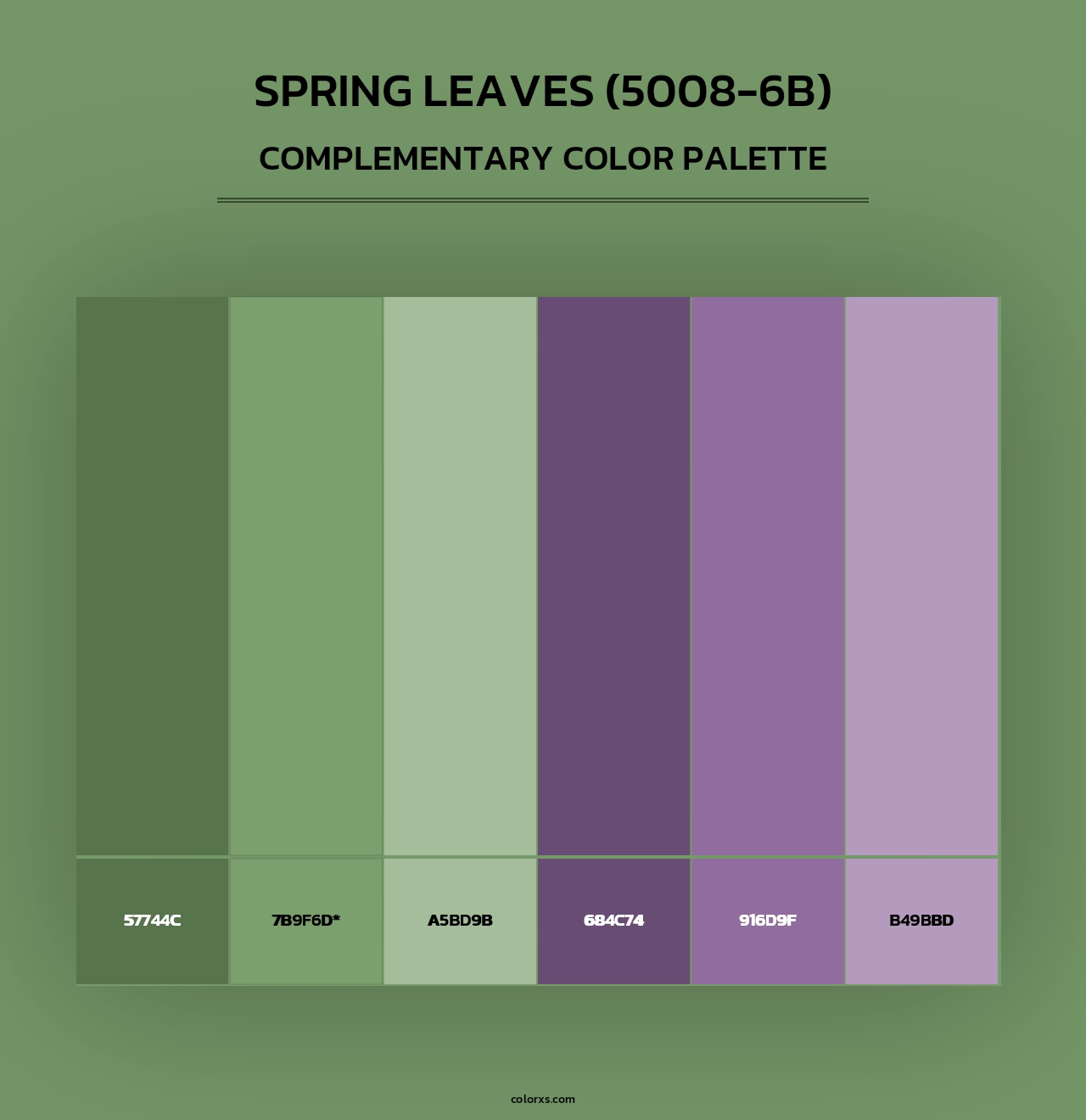Spring Leaves (5008-6B) - Complementary Color Palette