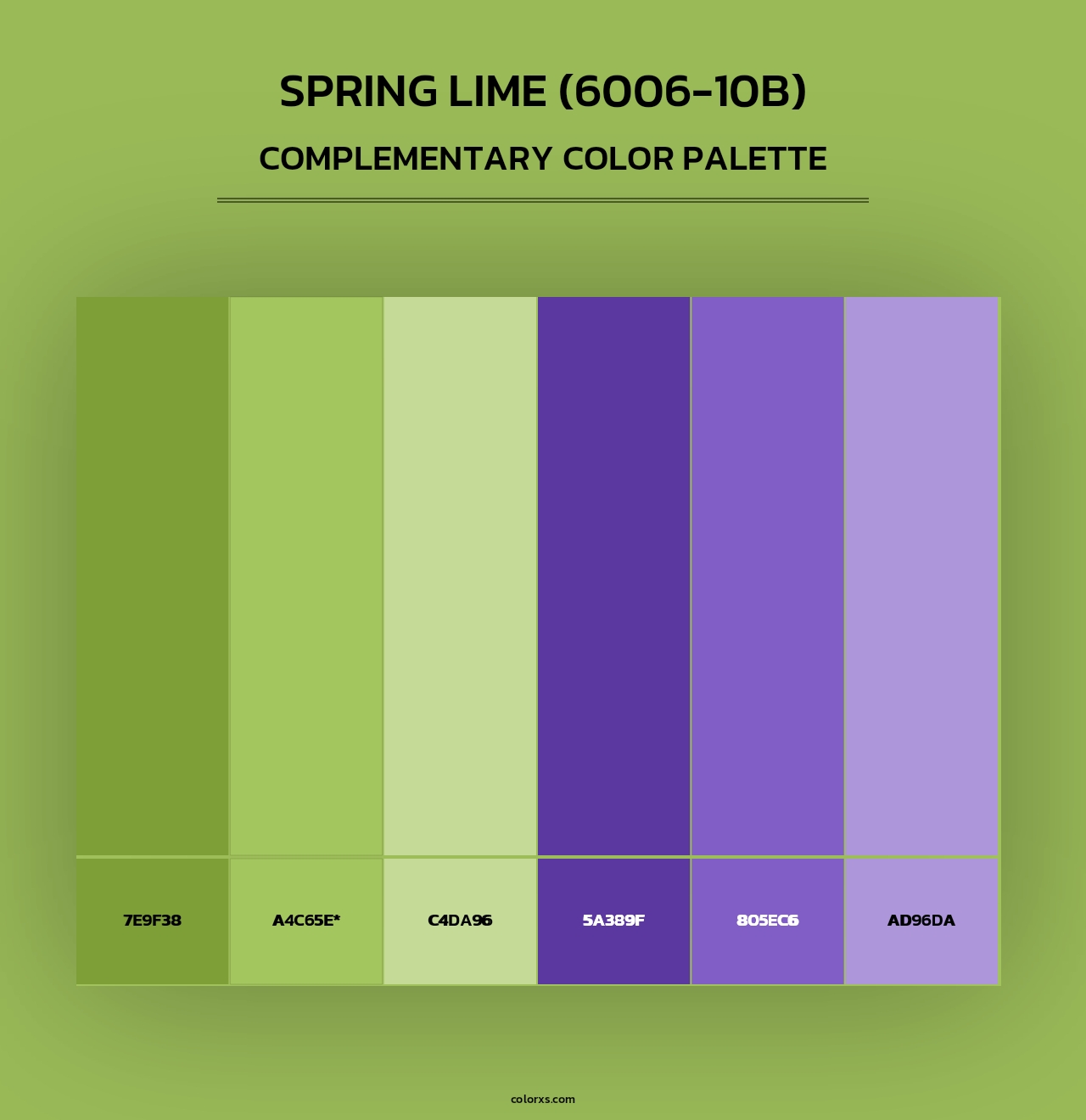 Spring Lime (6006-10B) - Complementary Color Palette