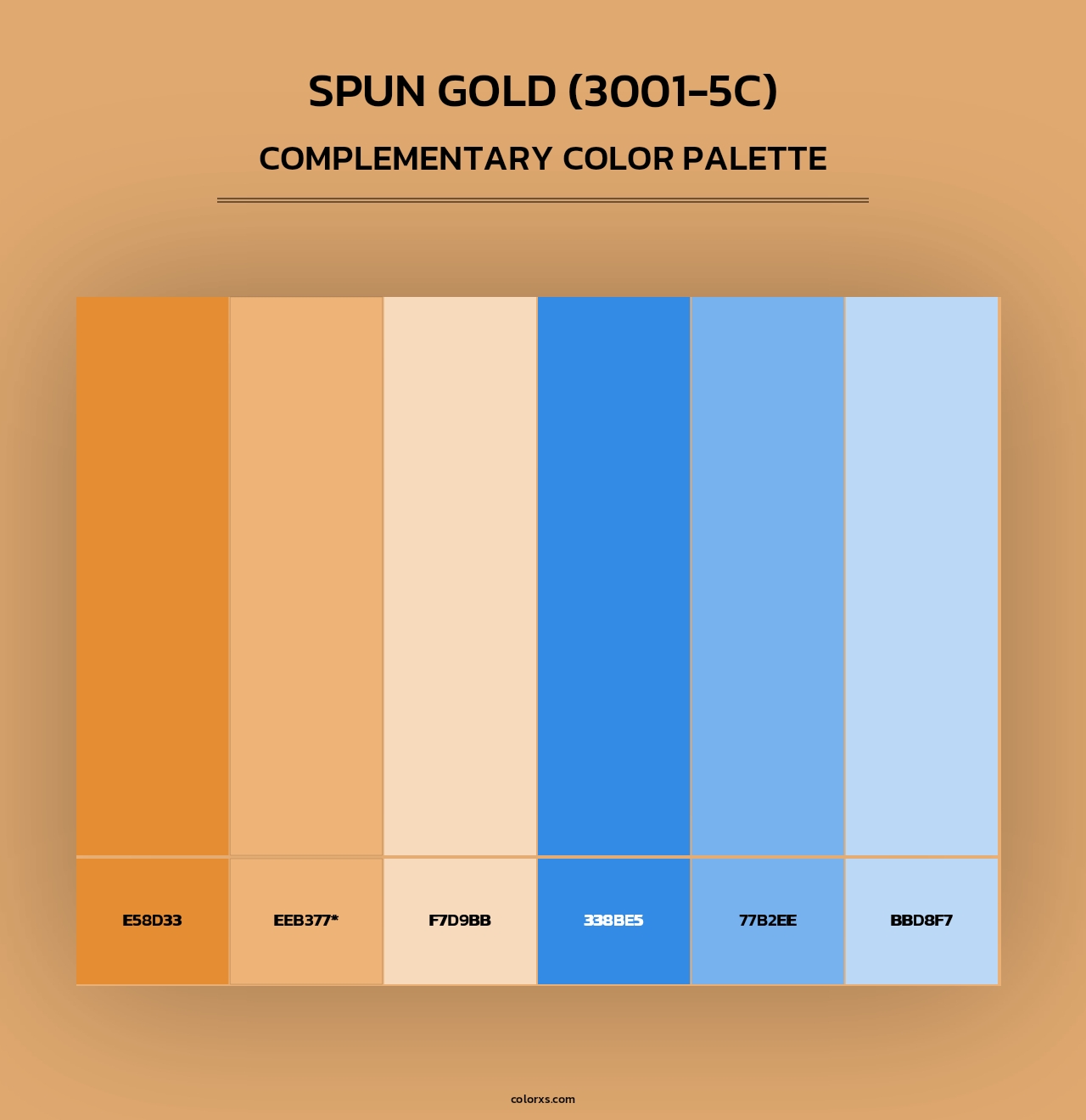 Spun Gold (3001-5C) - Complementary Color Palette