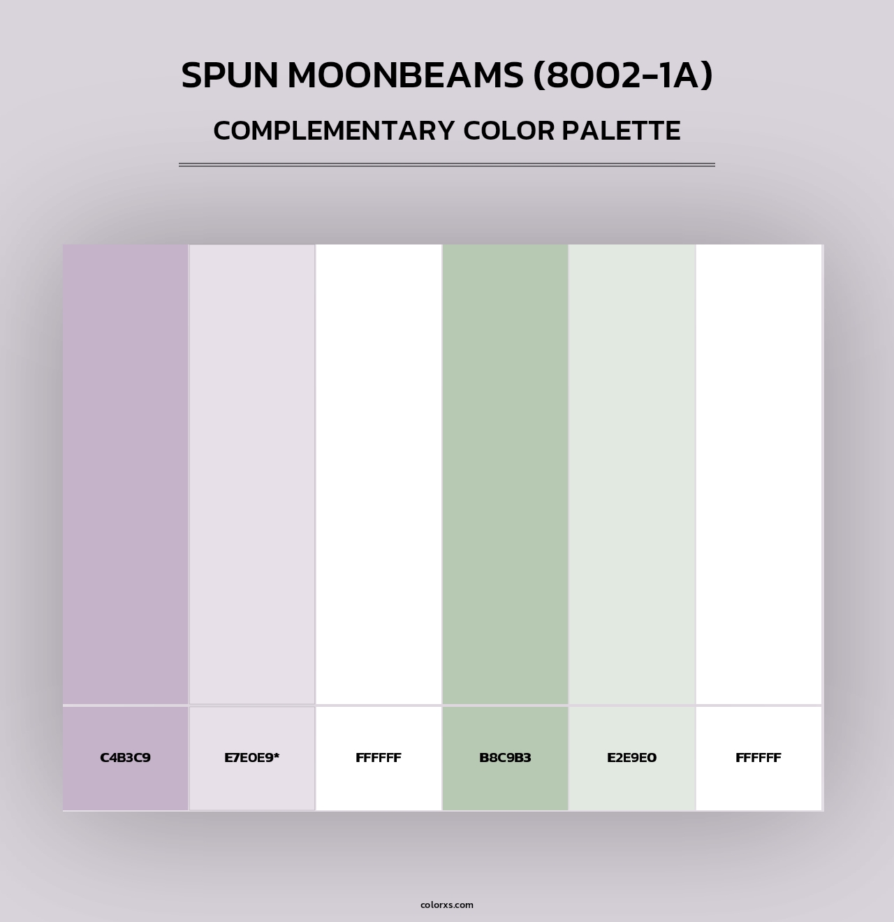 Spun Moonbeams (8002-1A) - Complementary Color Palette