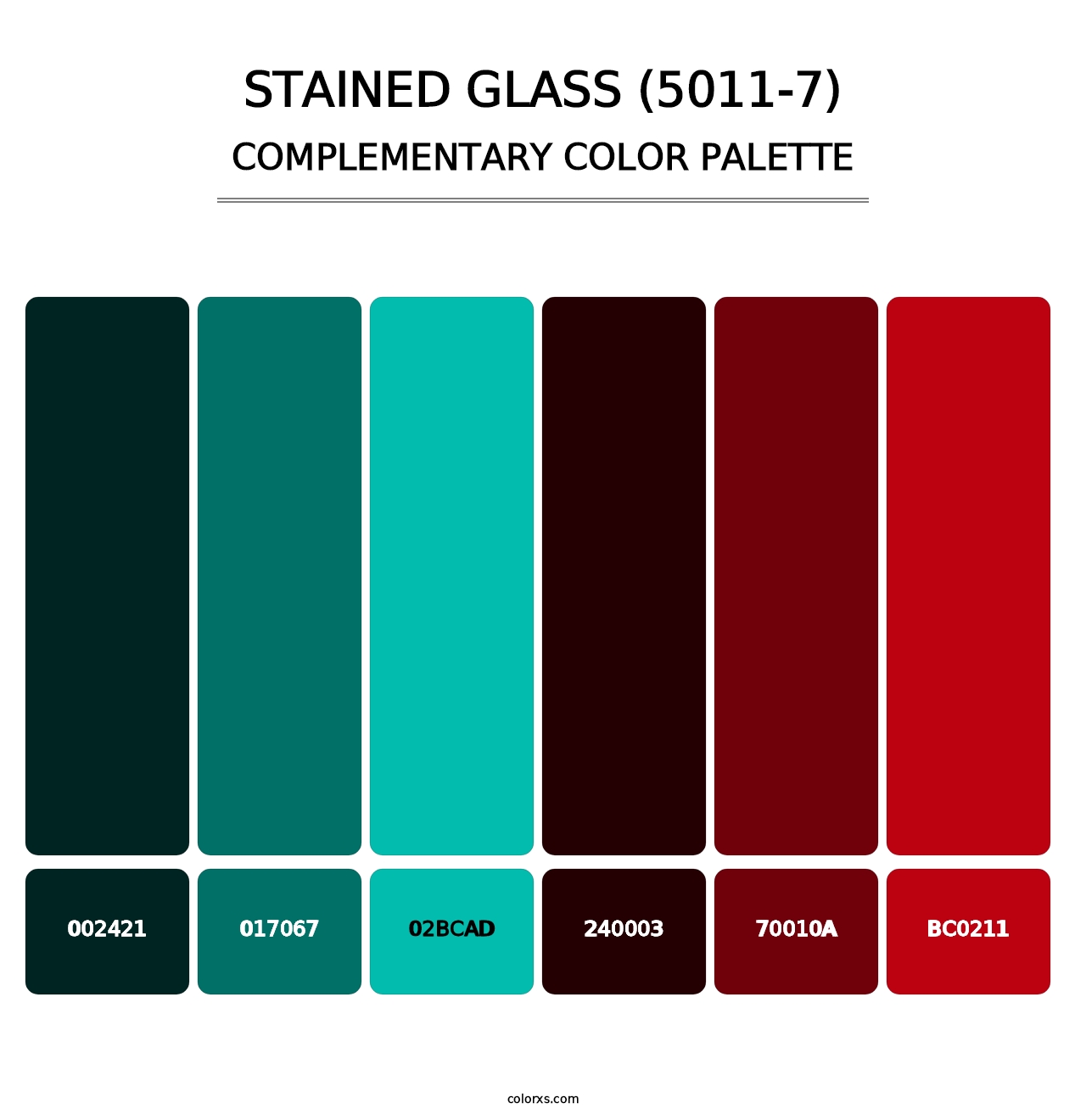 Stained Glass (5011-7) - Complementary Color Palette