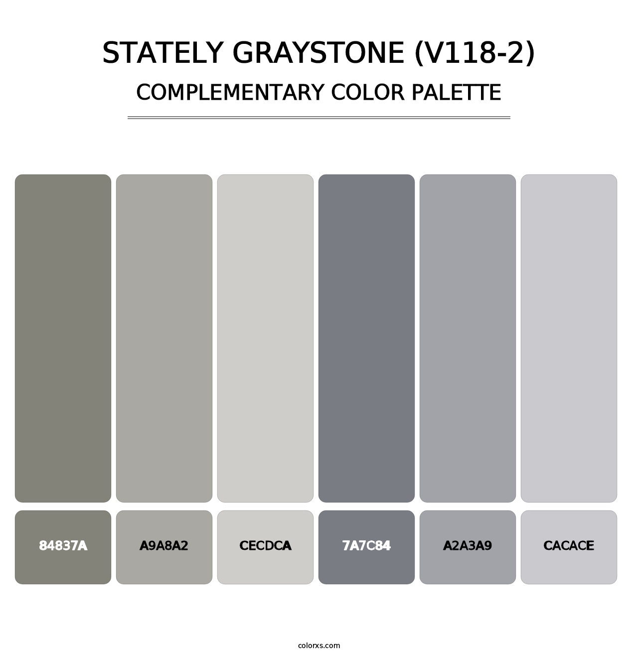 Stately Graystone (V118-2) - Complementary Color Palette