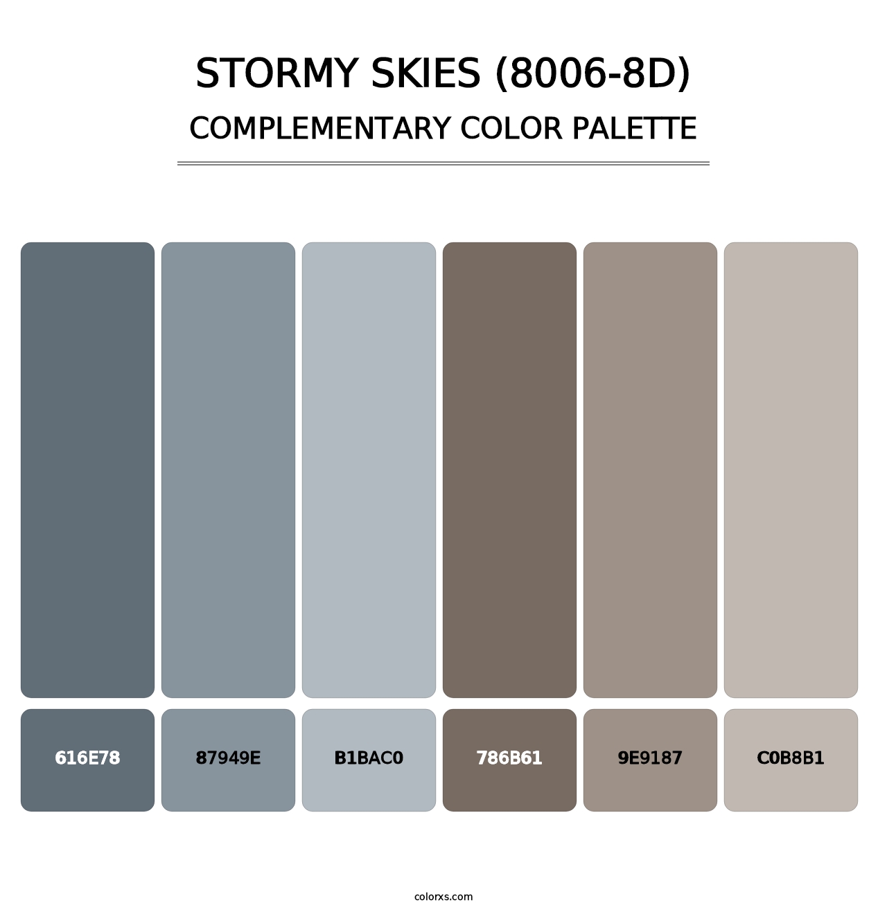 Stormy Skies (8006-8D) - Complementary Color Palette