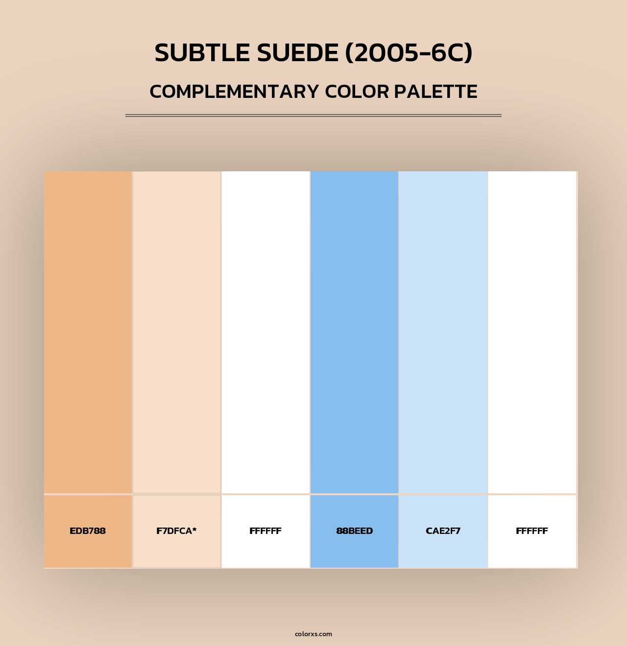 Subtle Suede (2005-6C) - Complementary Color Palette