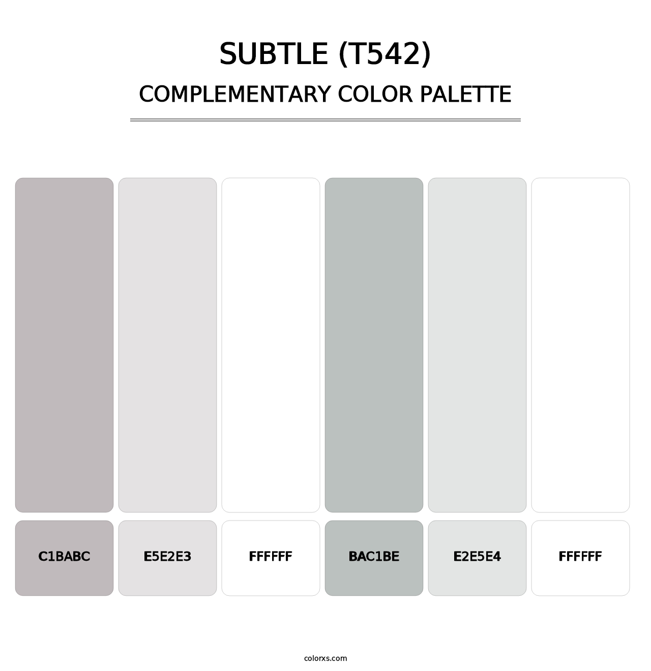 Subtle (T542) - Complementary Color Palette