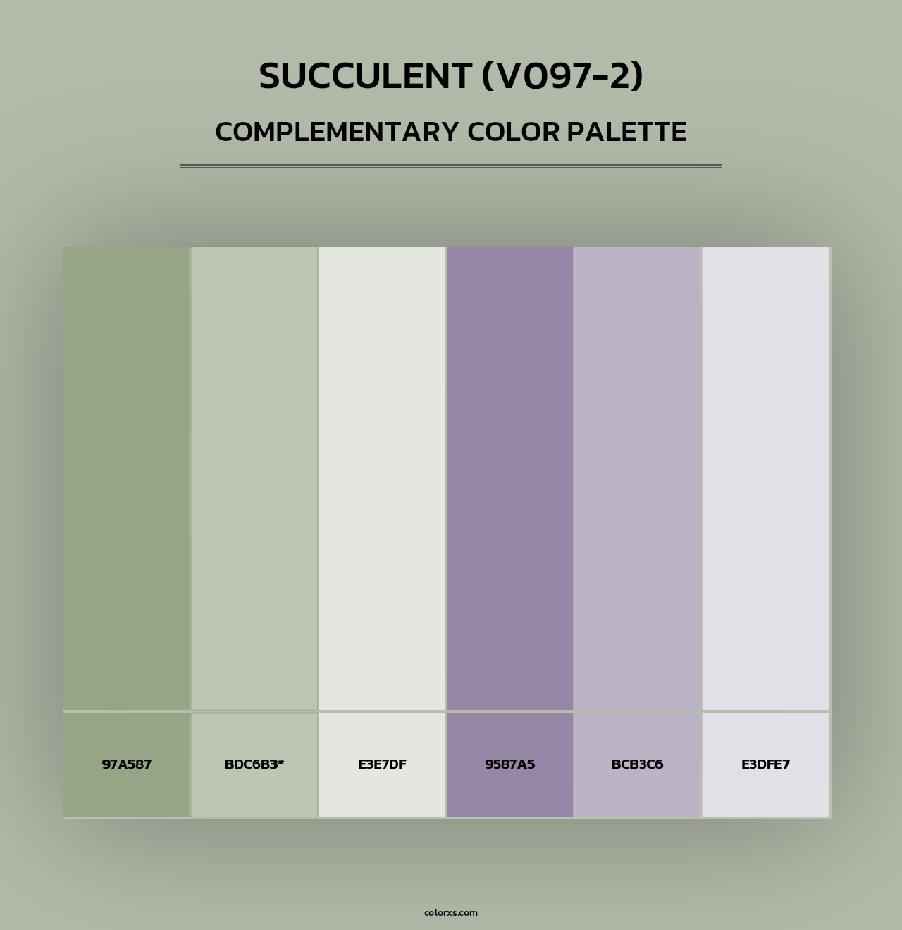 Succulent (V097-2) - Complementary Color Palette