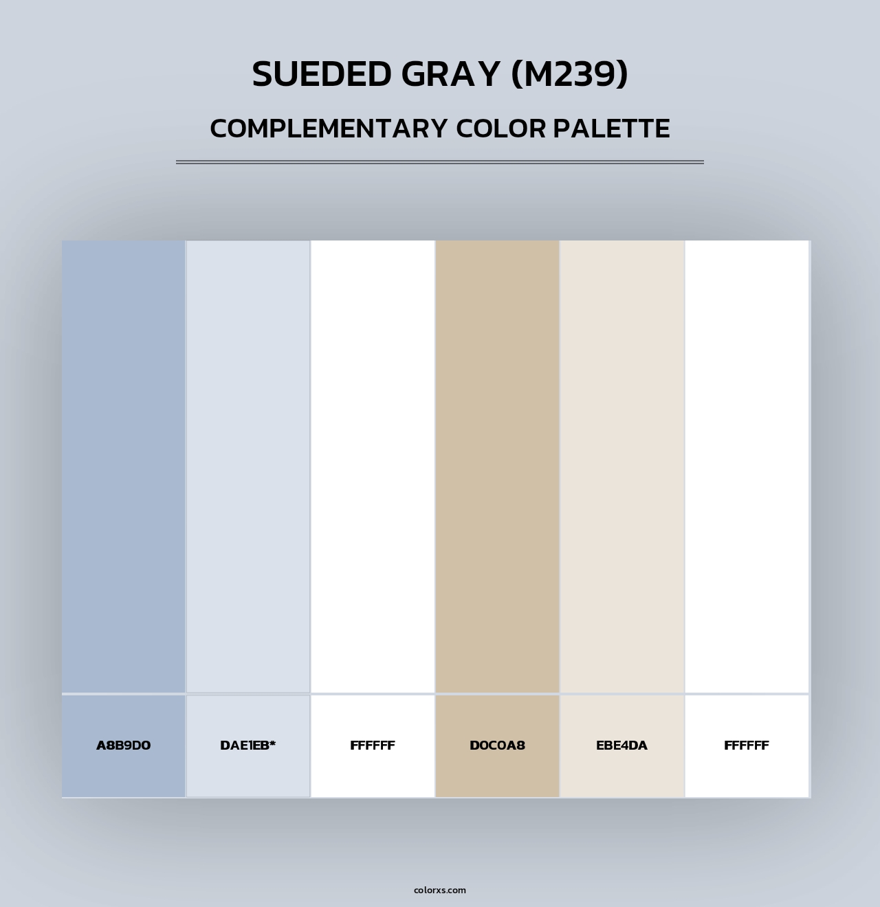 Sueded Gray (M239) - Complementary Color Palette