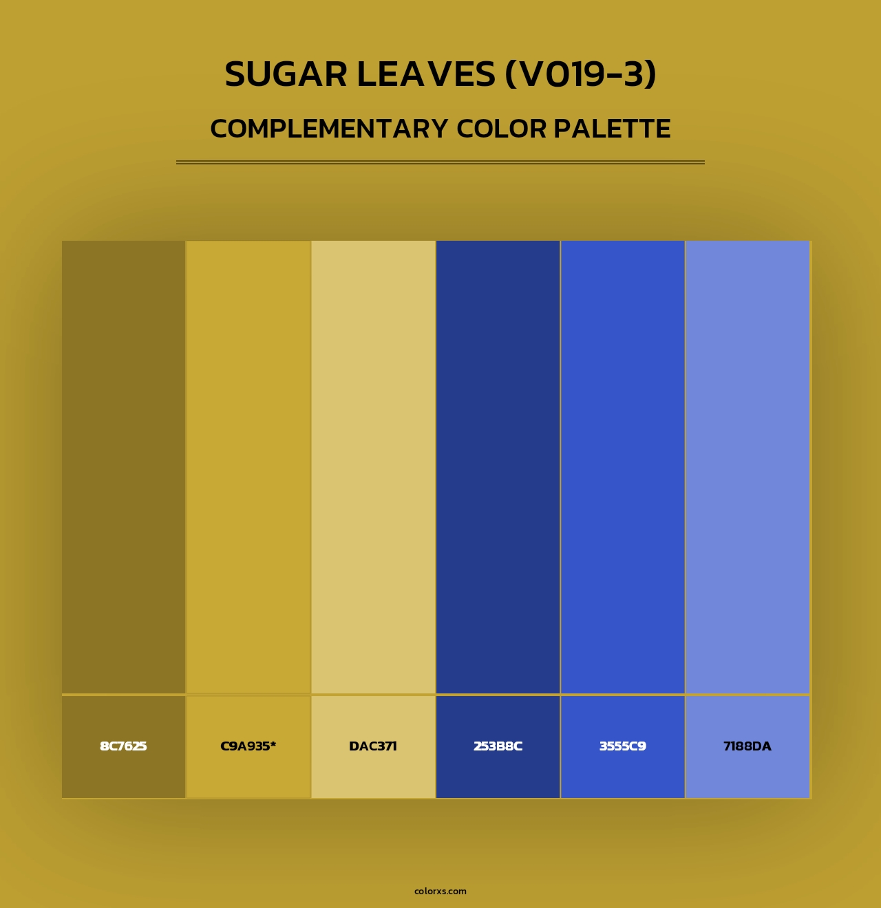 Sugar Leaves (V019-3) - Complementary Color Palette