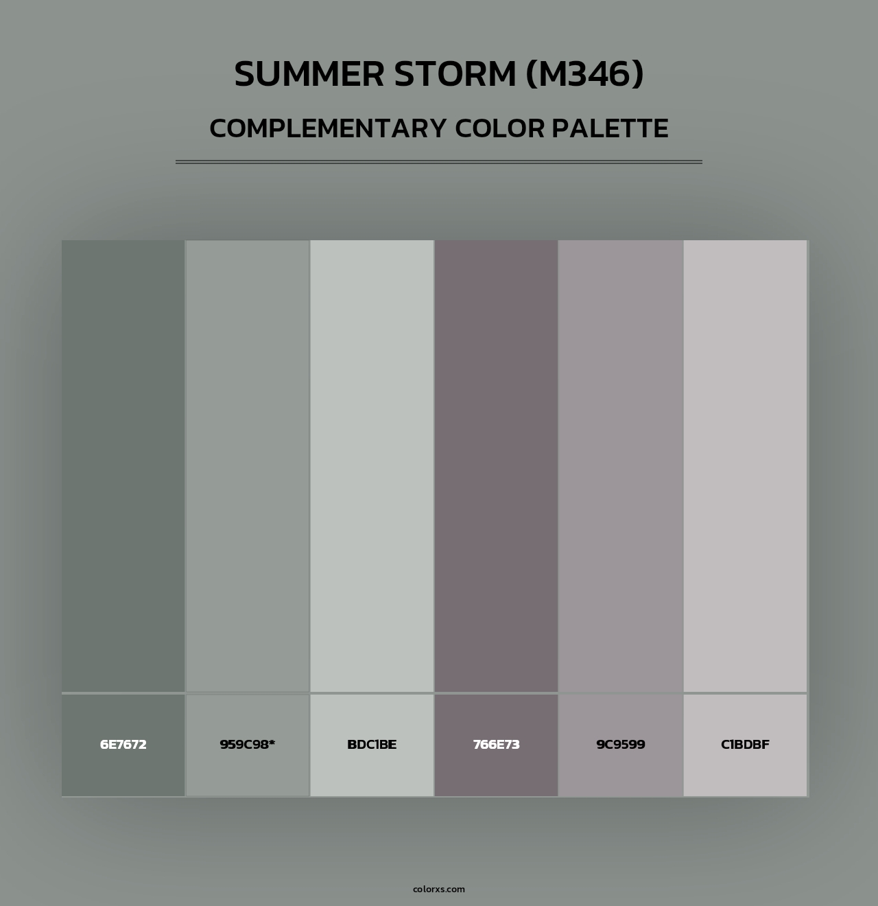 Summer Storm (M346) - Complementary Color Palette