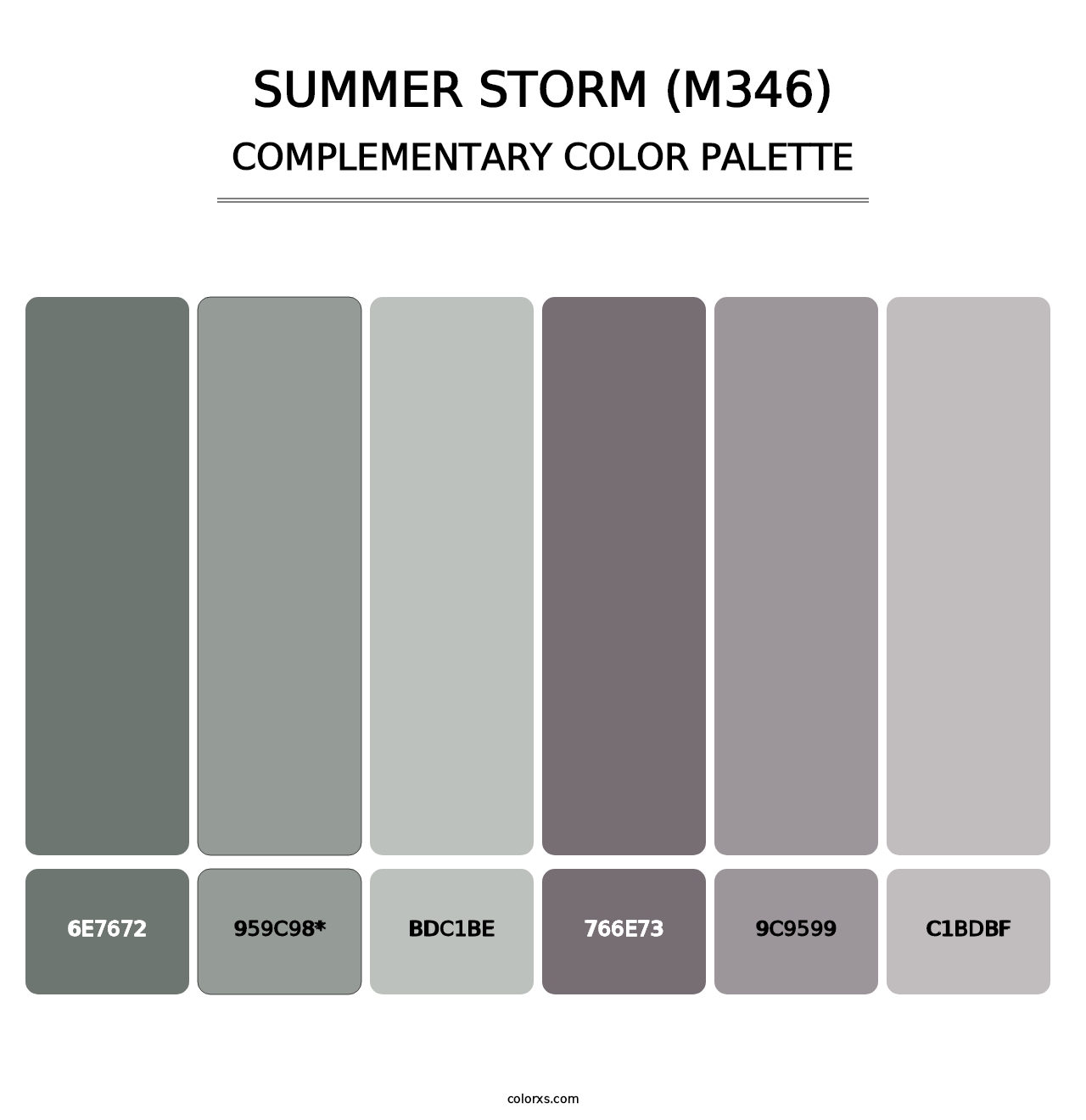 Summer Storm (M346) - Complementary Color Palette