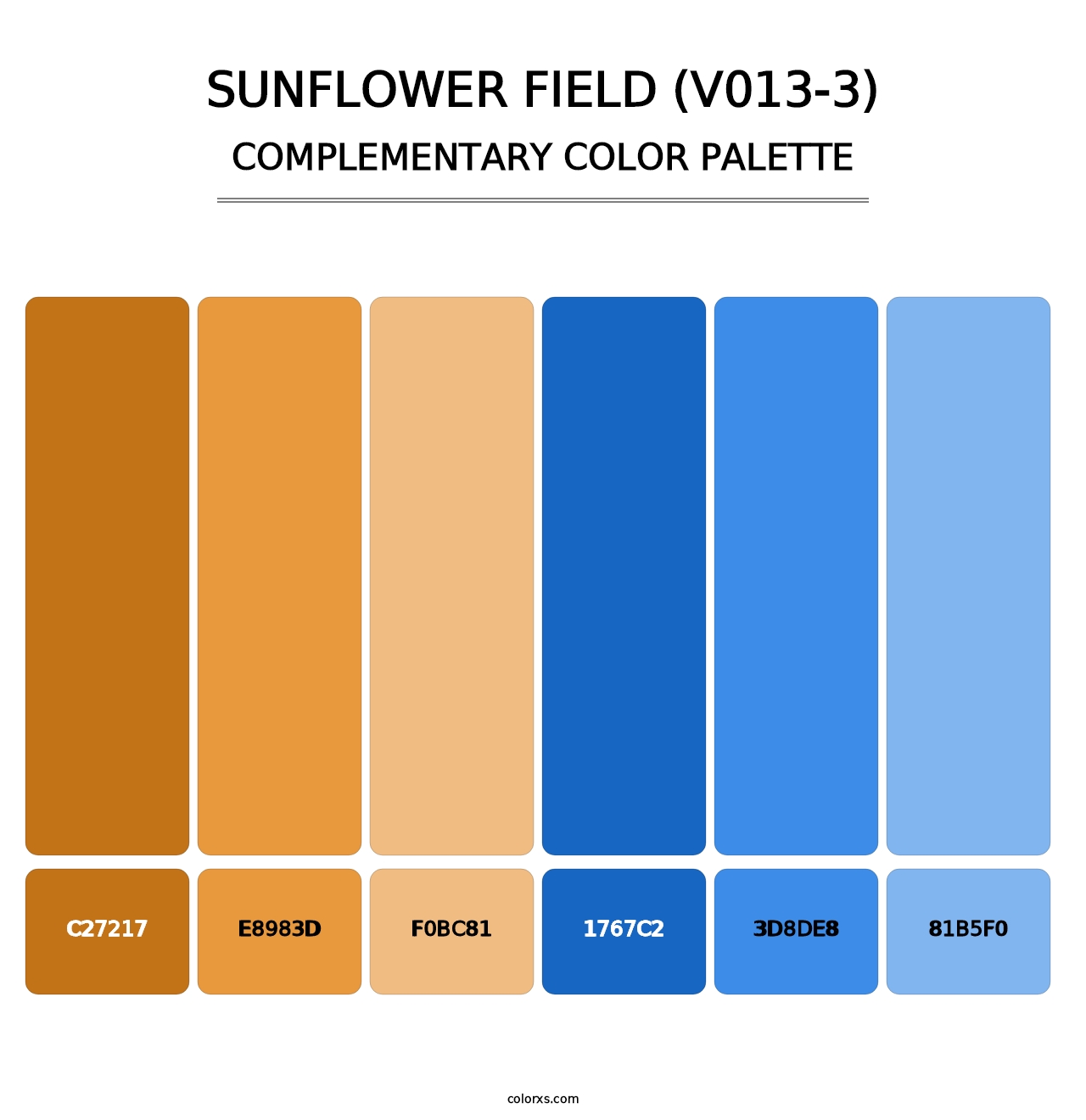 Sunflower Field (V013-3) - Complementary Color Palette