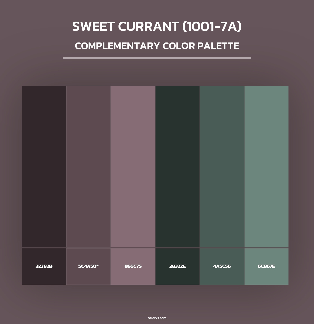 Sweet Currant (1001-7A) - Complementary Color Palette