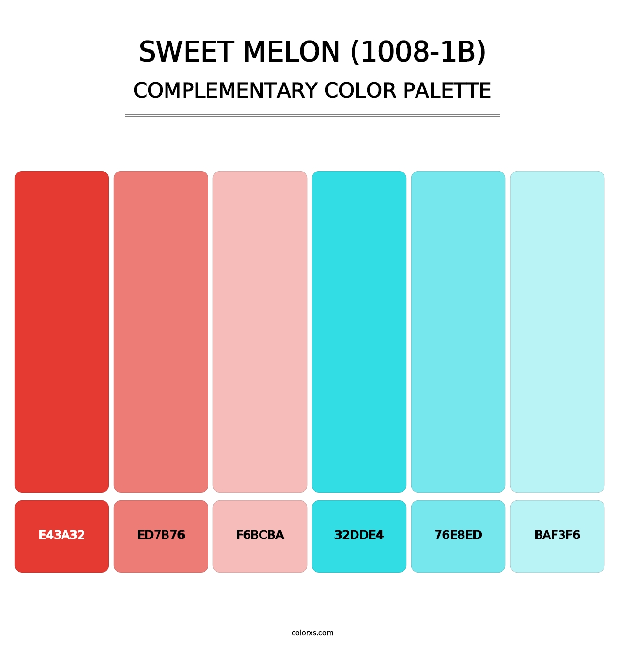 Sweet Melon (1008-1B) - Complementary Color Palette