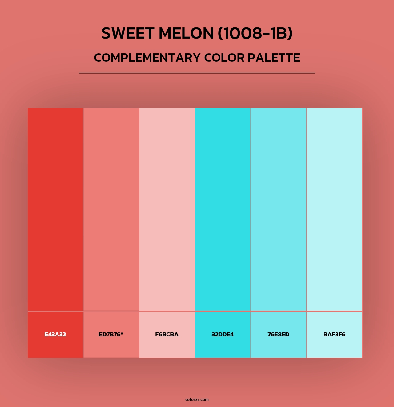 Sweet Melon (1008-1B) - Complementary Color Palette